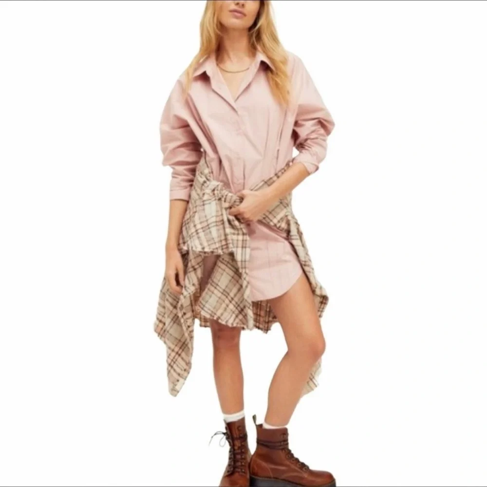 Free People Taia Shirt Dress NWT XS - Picture 3 of 11